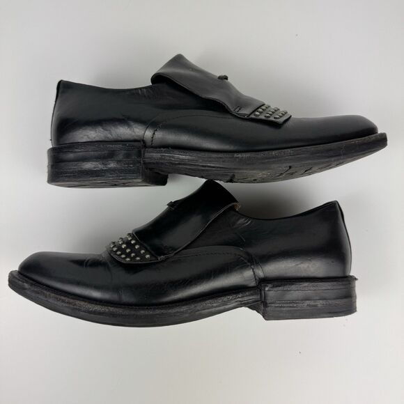 A.S. 98 Italian Leather Studded Women's Handcrafted Loafers, Sz. EU 37, US 7 - Picture 4 of 11
